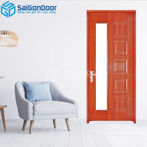 Cửa Gỗ HDF Veneer 6GL-Căm Xe-HDFV-SGD